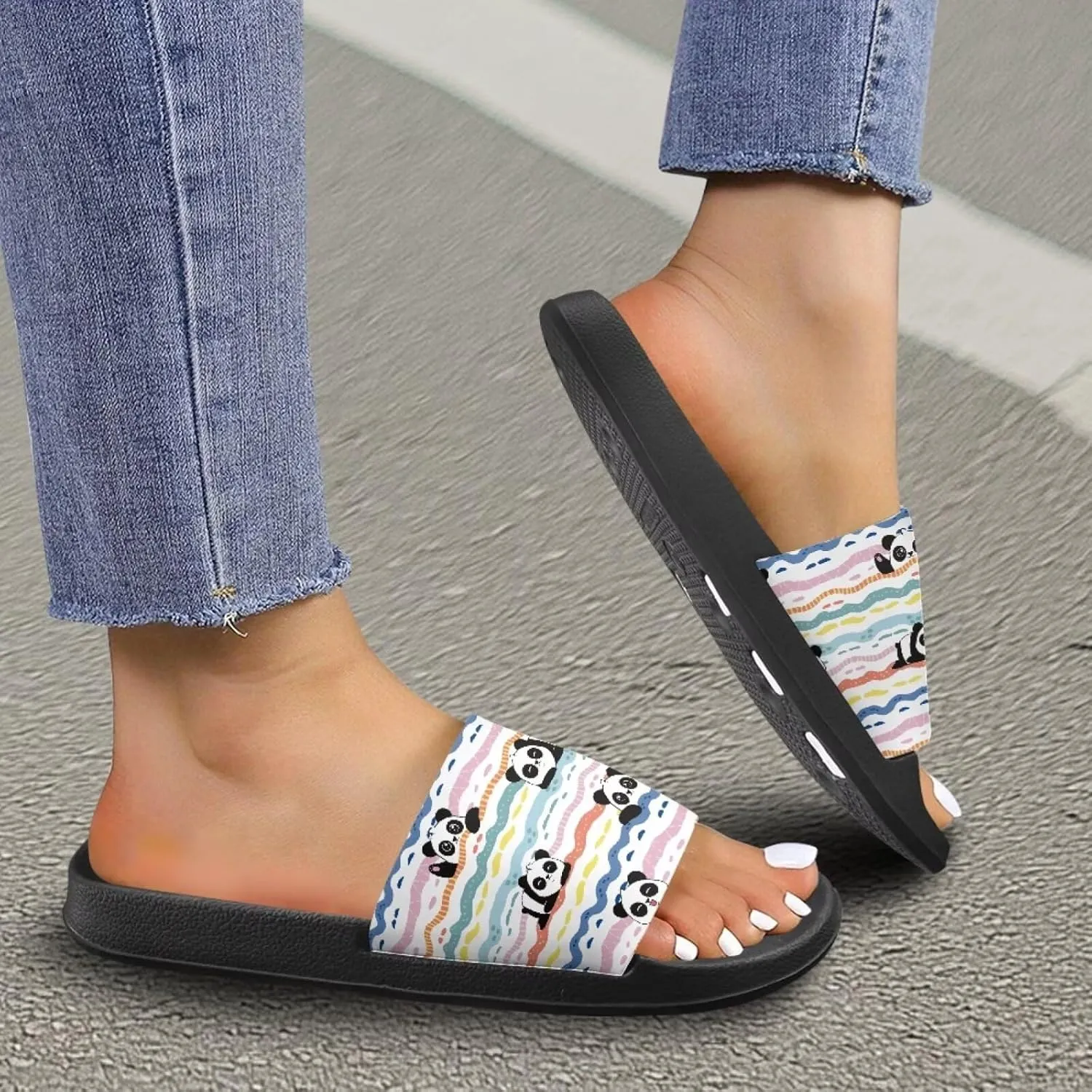 Coloranimal Slippers for Women Summer Beach Sandals House Slippers Shower Shoes Slide Sandals Women Non Slip Beach Shoes
