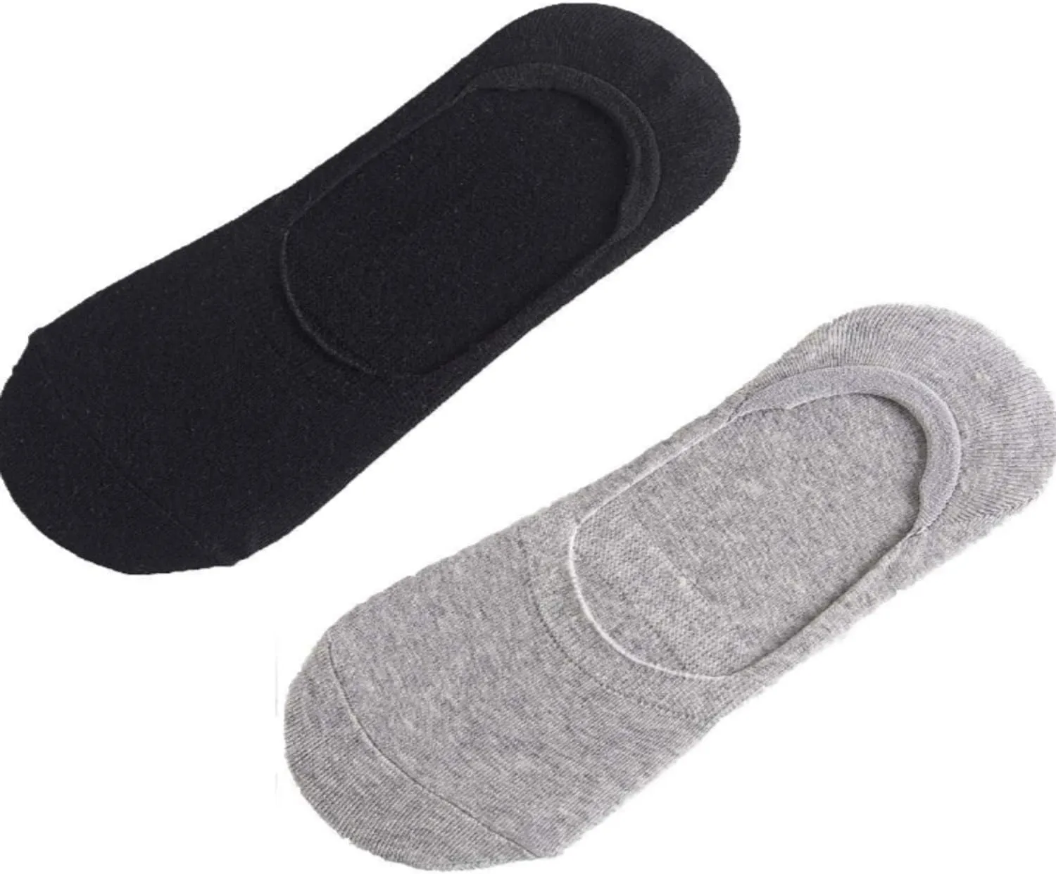 Combo Of Loafer Socks For Men's - Black & Grey