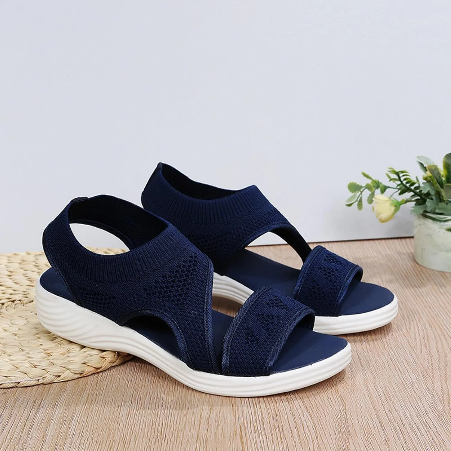 Comfortable Walking Sandals for Women,Orthopedic Sandals for Women Arch Support Hiking Sandals Casual Open Toe Sport Sandals Lightweight Athletic Sandals with Hook and Loop Straps for Beach Vacation