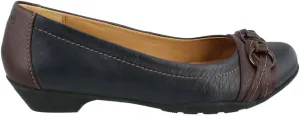 Comfortiva Posie - Soft Spots - Flats for Women - Leather Upper - Synthetic Lining - Rubber Outsole - Durable Navy/Chocolate Velvet Sheep Nappa 6 W (D)