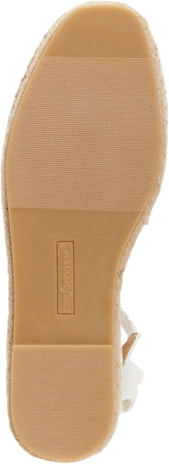 Comfortview Women's Wide Width The Shayla Flat Espadrille