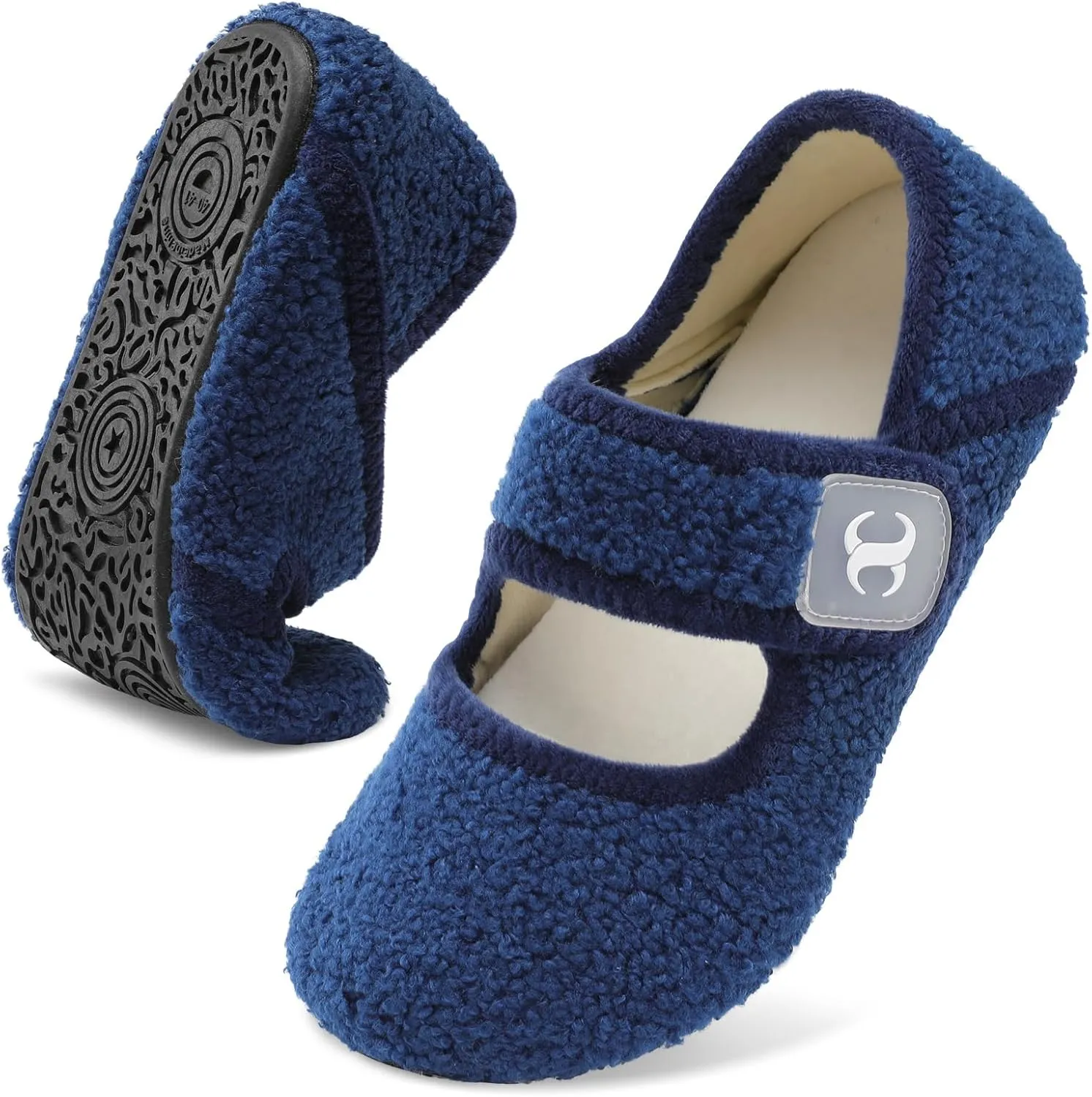 Comfy House Slippers for Women & Men - Wide Diabetic Sock Slippers, Soft & Cozy Barefoot House Shoes
