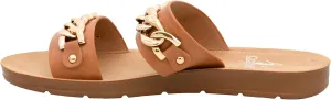 Corkys Footwear Seeing Double Sandals - Where Comfort Meets Chic with Lightweight Feel, Two Straps With a Chunky Chain Detail, And Comfortable Insoles