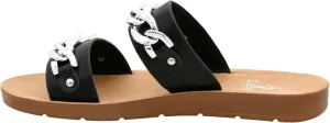 Corkys Footwear Seeing Double Sandals - Where Comfort Meets Chic with Lightweight Feel, Two Straps With a Chunky Chain Detail, And Comfortable Insoles
