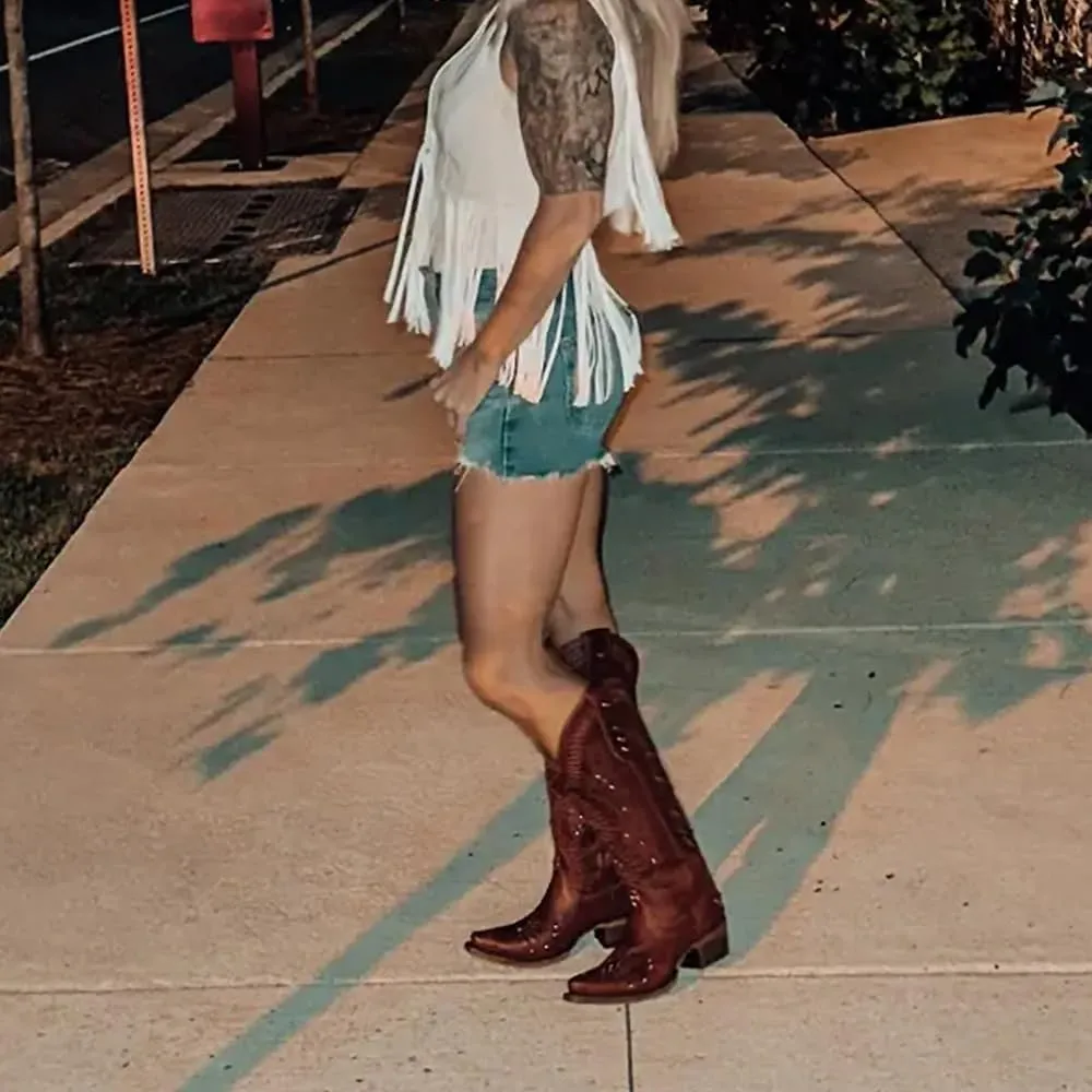 Cowboy Boots for Women Knee High Western Cowgirl Boots