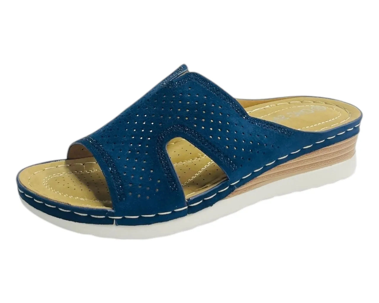 Cross Strap Lightweight Mules Wedge Slider