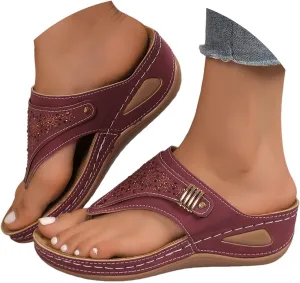 Crystal Sandals for Women 2025 Platform flip Flops with Arch Support for Womens Slippers Summer Cute Flat Shoes
