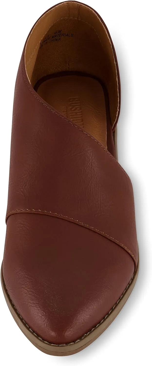 CUSHIONAIRE Women's Puck Side Cut Out Flat  Memory Foam and Wide Widths Available