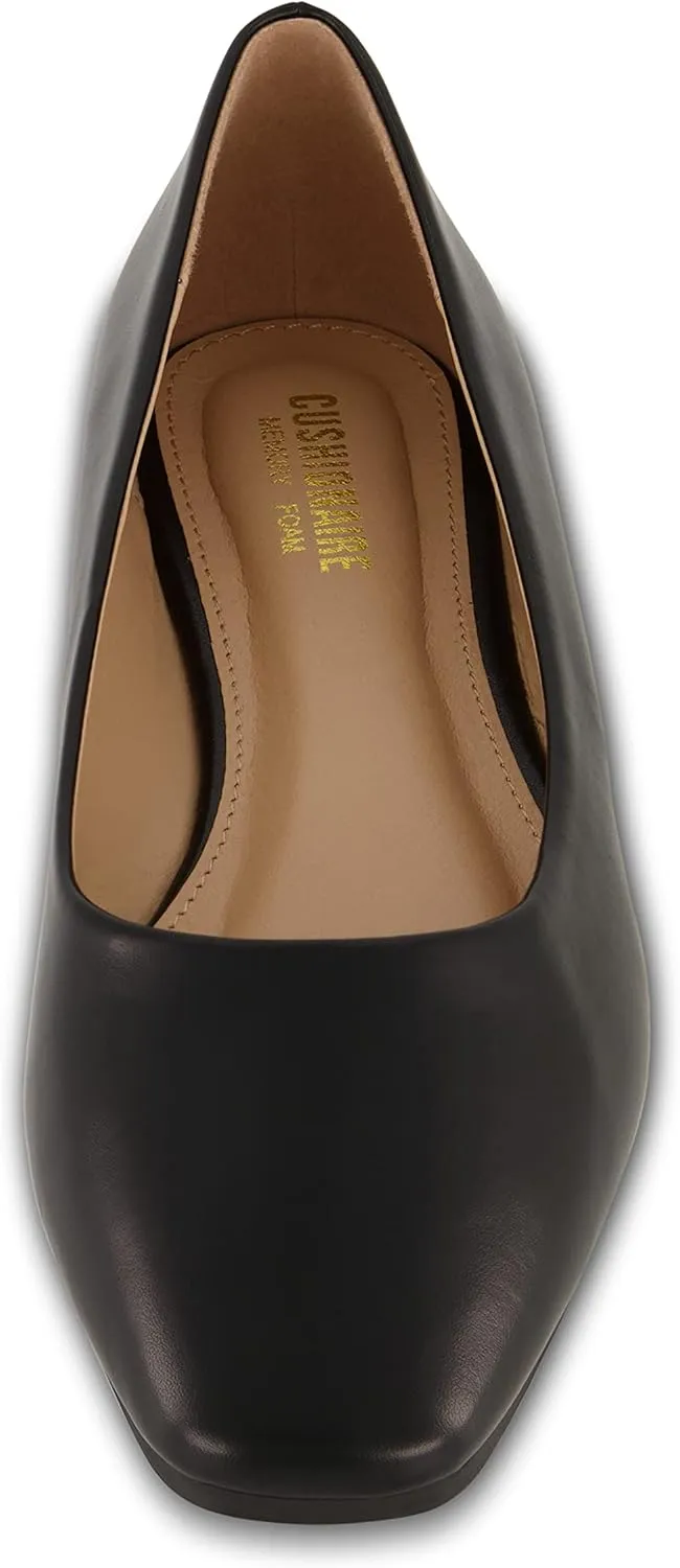 CUSHIONAIRE Women's Skipper Flat with  Memory Foam, Wide Widths Available