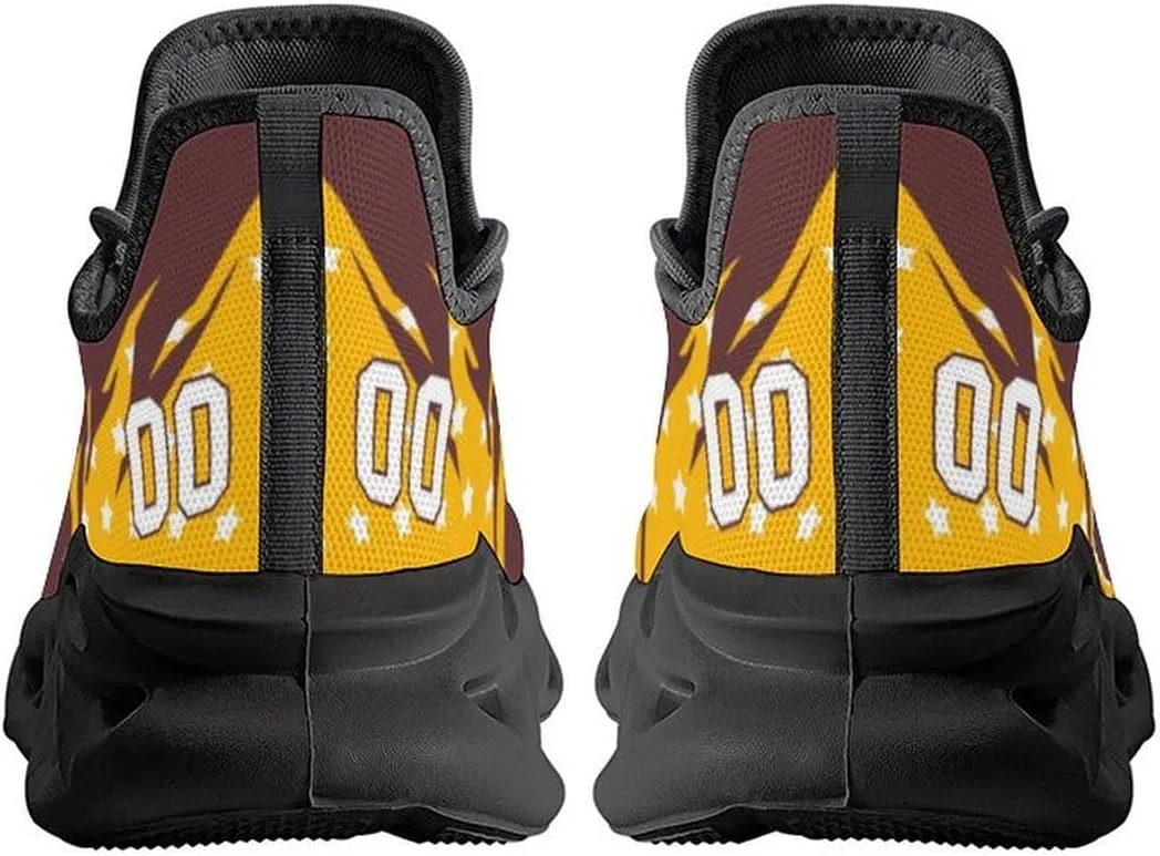 Custom Football Sneakers City Breathable Sport Slip-on Shoes Personalized Photo Name Number Gifts for Football Fans Men Women