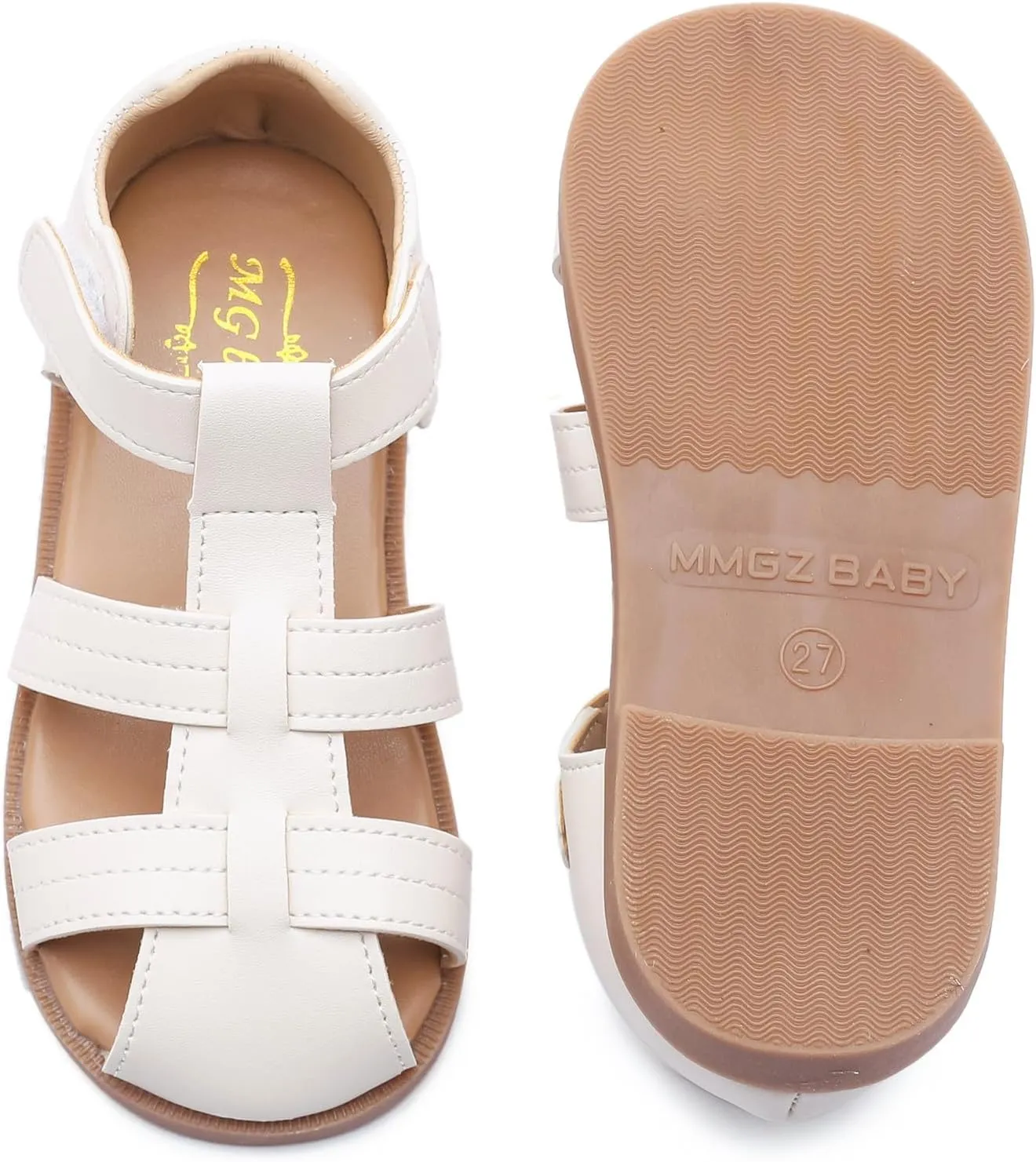 DADAWEN Toddler Little Kid Boys Girls Summer Lightweight Soft Rubber Sole Closed-Toe Non-Slip Outdoor Athletic Sandals