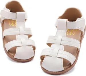DADAWEN Toddler Little Kid Boys Girls Summer Lightweight Soft Rubber Sole Closed-Toe Non-Slip Outdoor Athletic Sandals