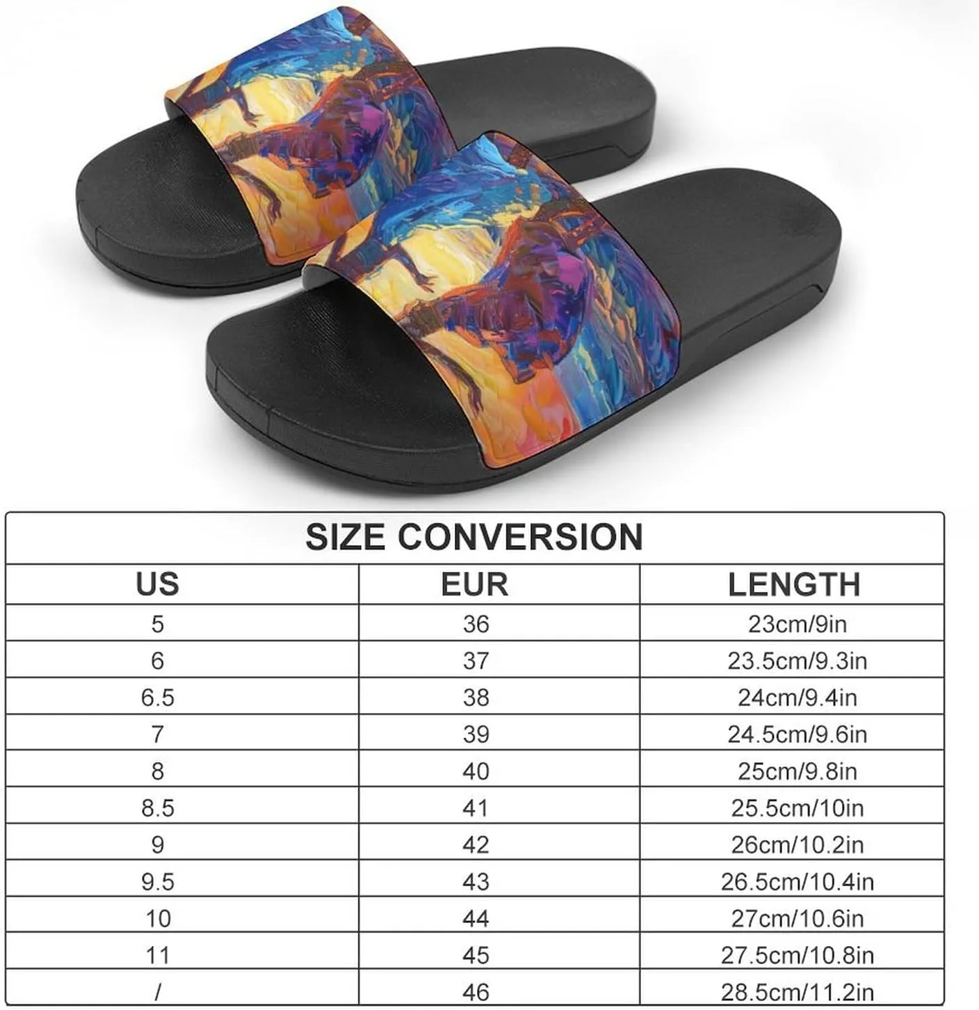 Dancing in The Dusk Sunset PVC Home Slippers Beach Shower Sandals Summer Non-Slip Outdoor Shoes for Men Women