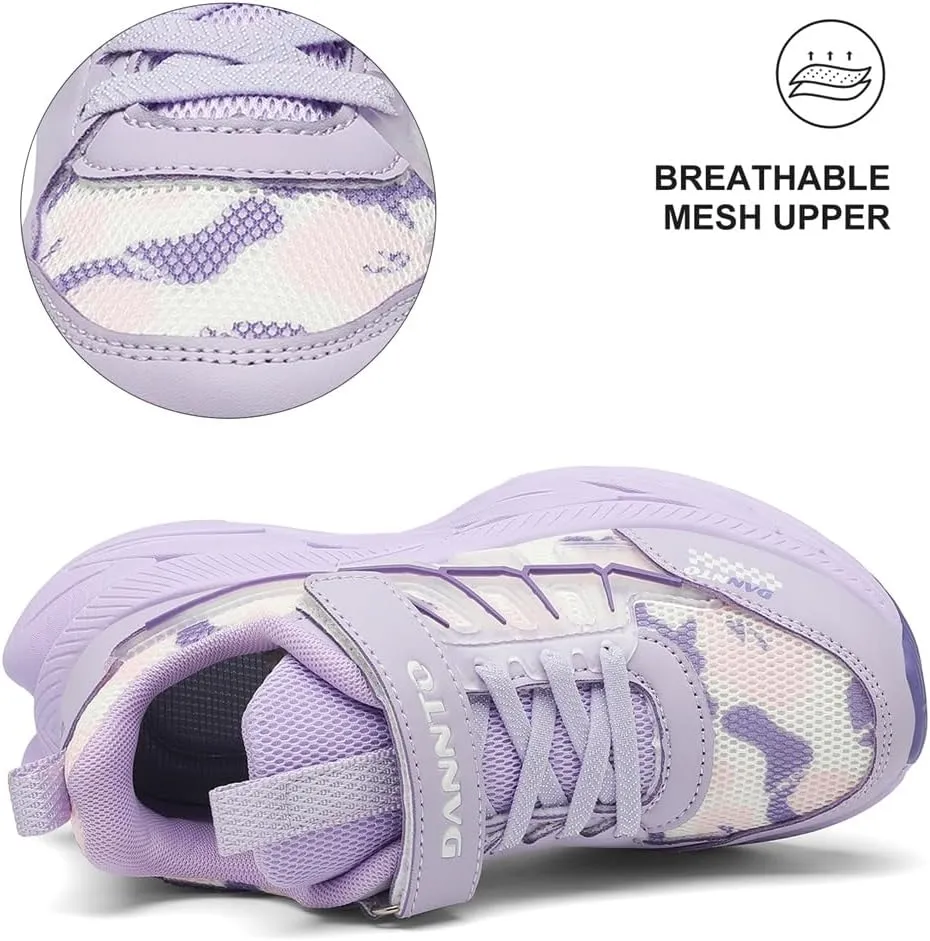 Dannto Kids Sneakers Boys Tennis Shoes Girls Running Breathable Sports Walking Athletic Shoes for Little Kid/Big Kid