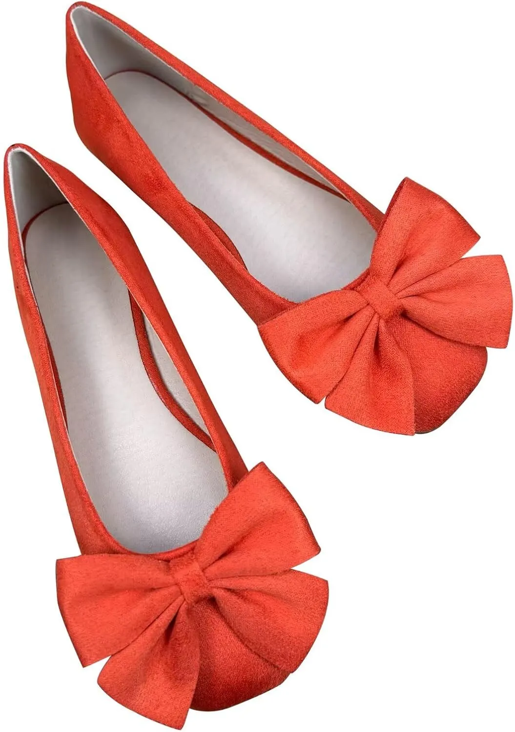 Dear Time Women's Bowknot Flats Square Toe Elegant Flats Shoes Comfort Ballet Flats Slip-on Casual Shoes