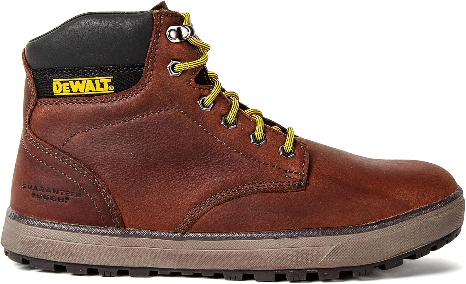 DEWALT Plasma PT - Boots for Men - Full-Grain Leather Upper - Clog-Resistant Outsole - ProComfort Insoles Walnut Pitstop 7 M