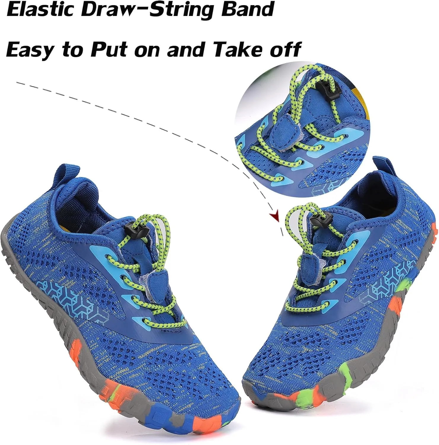 DimaiGlobal Kids Barefoot Shoes Boys Trail Running Shoes Girls Running Shoes Sneakers Athletic Tennis Shoes Toddler Little Kid Big Kid