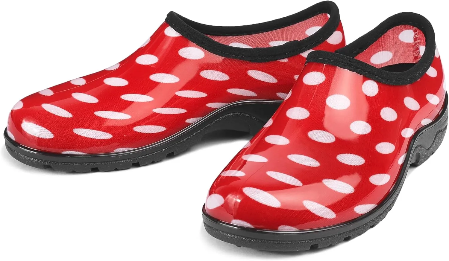 DKSUKO Waterproof Garden Shoe for Women Outdoor Slip-On Rain Boots Short Ankle Work Shoes and Garden Clogs with Comfort Insole