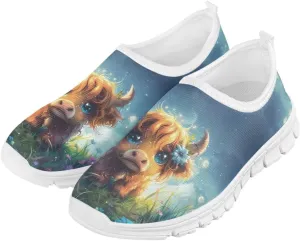 Doojoayie Little Girls Slip-On Walking Shoes for Kids Active Running Play