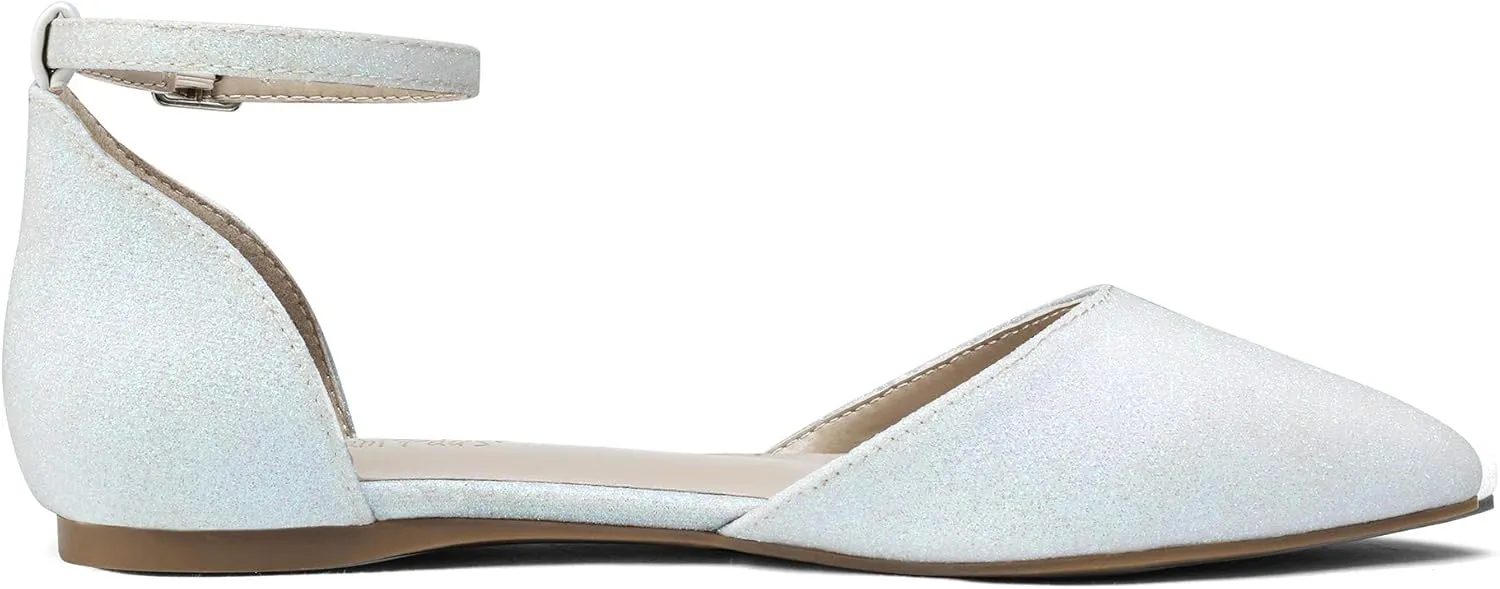 DREAM PAIRS Flapointed Women's Casual D'Orsay Pointed Plain Ballet Comfort Soft Slip On Flats Shoes