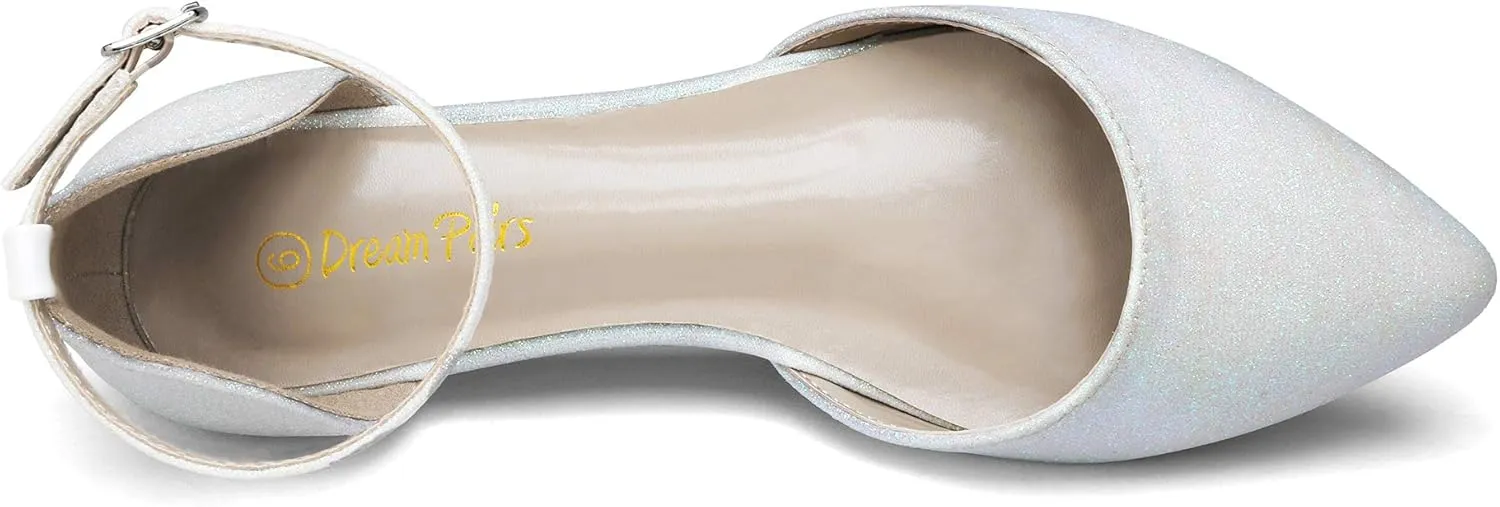DREAM PAIRS Flapointed Women's Casual D'Orsay Pointed Plain Ballet Comfort Soft Slip On Flats Shoes