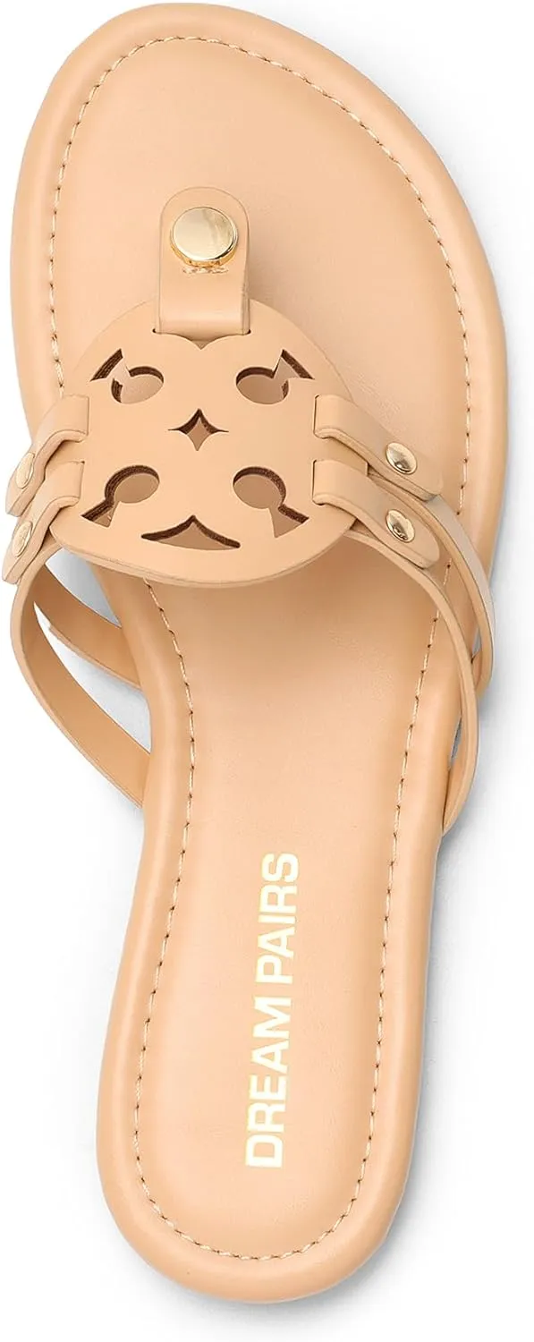 DREAM PAIRS Flip Flops for Women Comfortable Thong Flat Sandals for Summers Dress Beach