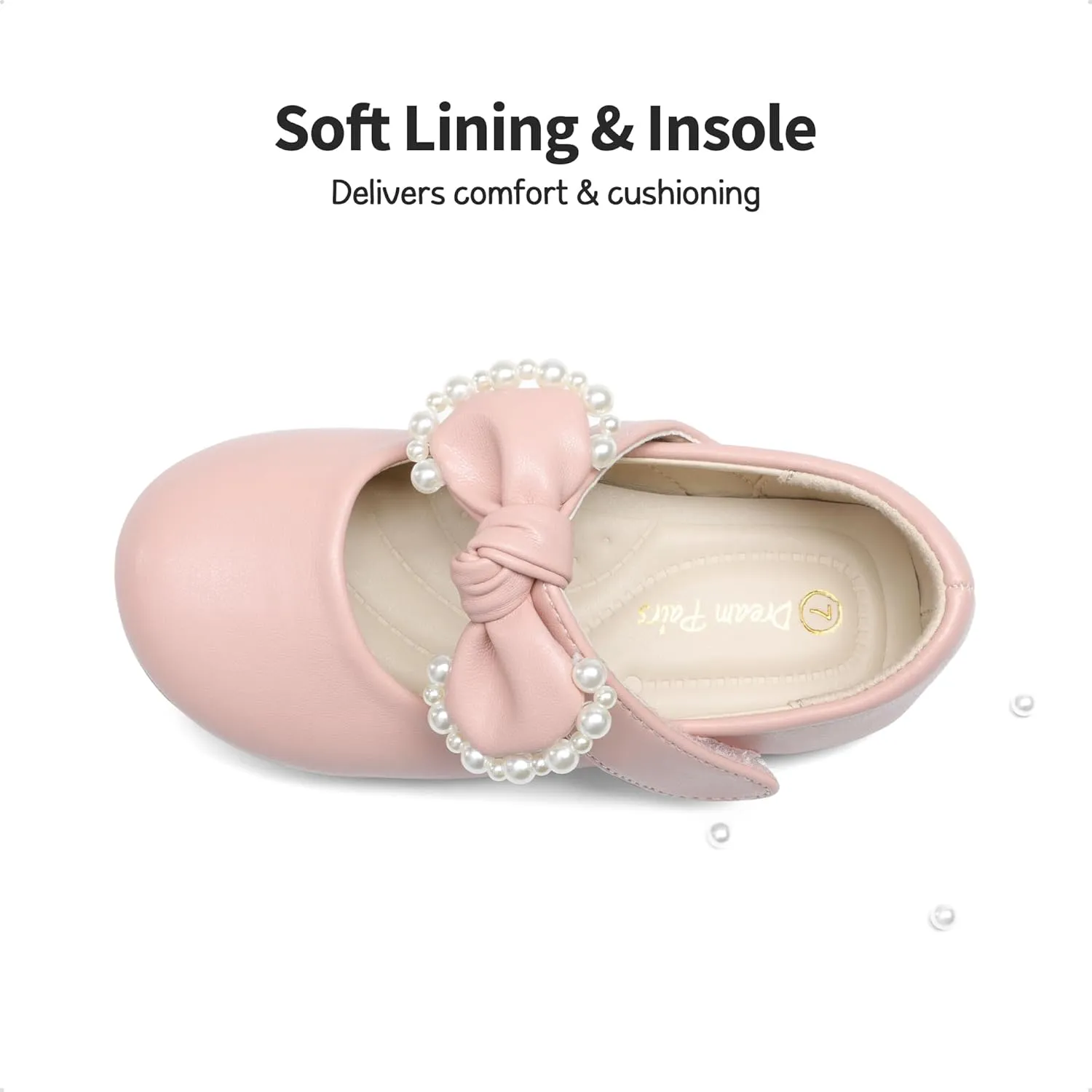 DREAM PAIRS Toddler Flower Girl Dress Shoes Little Girls Mary Janes Ballet Flats Ballerina Shoes Wedding Party