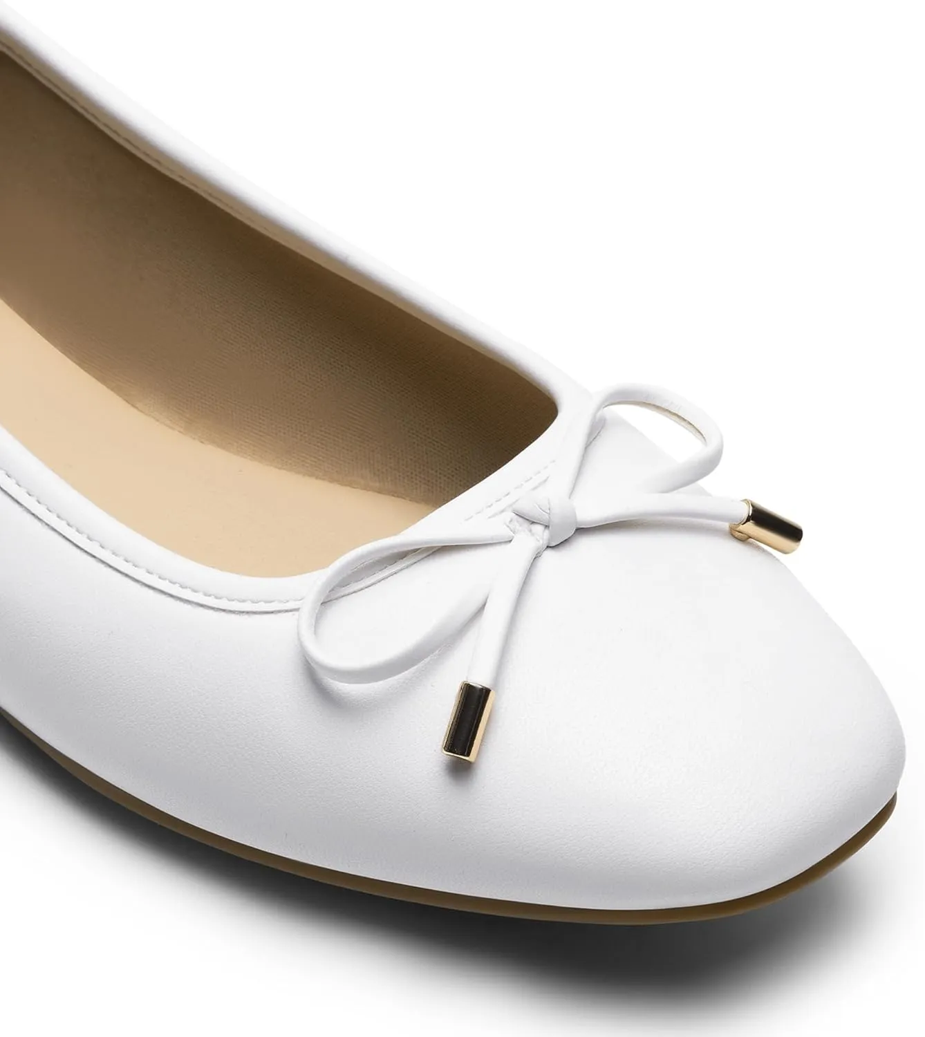 DREAM PAIRS Women's Flats Square Toe Ballet Flats Comfortable Casual Ballerina Flat Dress Shoes with Bow Suitable for Dressy Business Casual Work Office
