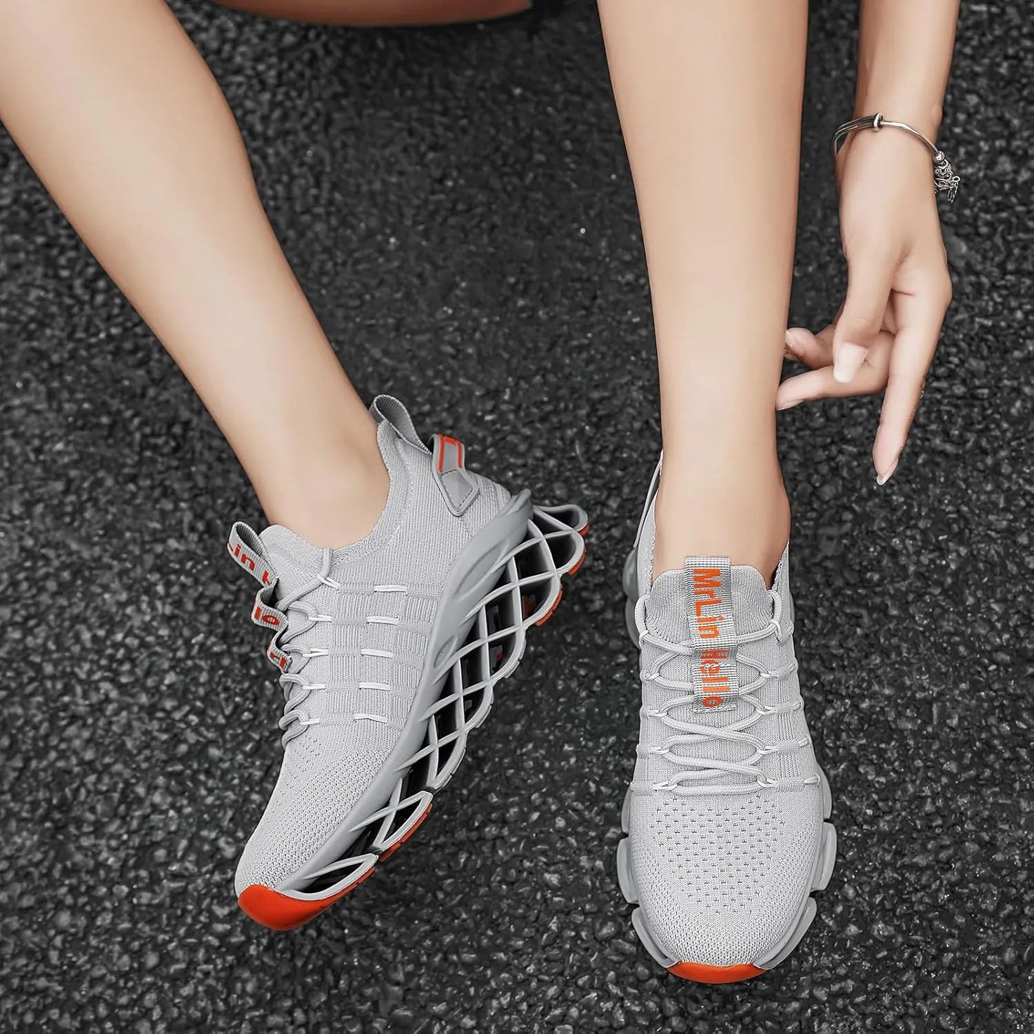 DUDHUH Women's Fashion Sneakers Womens Shoes Slip On Work Casual Comfortable Gym Walking Shoes for Women