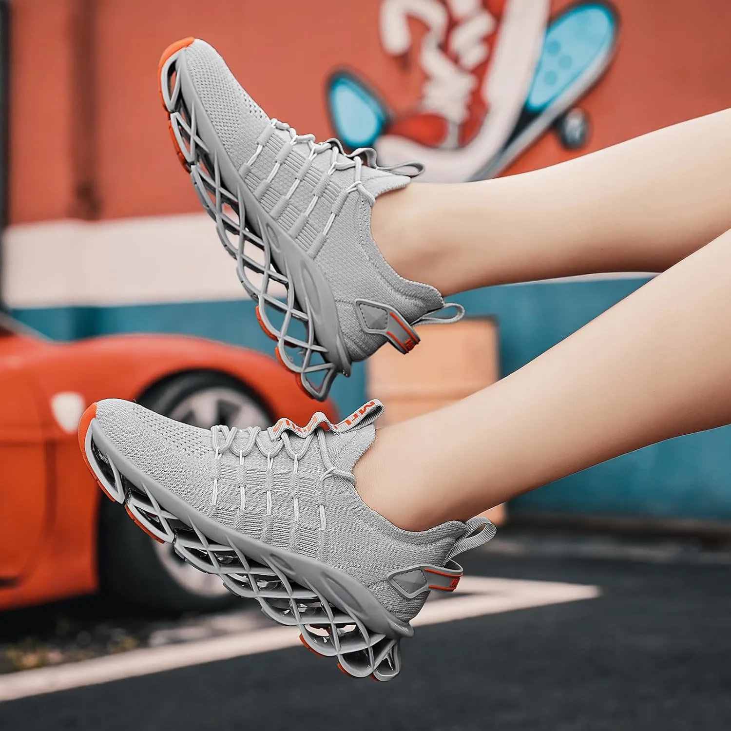 DUDHUH Women's Fashion Sneakers Womens Shoes Slip On Work Casual Comfortable Gym Walking Shoes for Women