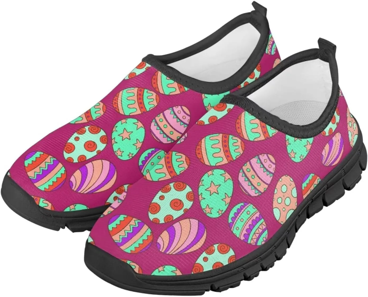 Easter Pattern Running Shoes Low-Cut Sneakers for Boys Girls Comfortable Casual Wide Fashion Shoes for Children