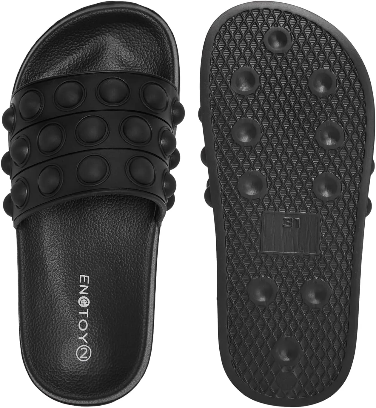 Engtoy Kid Boys Girls Slides Sandals For Kid Unisex Child Slippers Lightweight Non-slip Open Toe Comfy Shower Beach Funny Slide Sandals