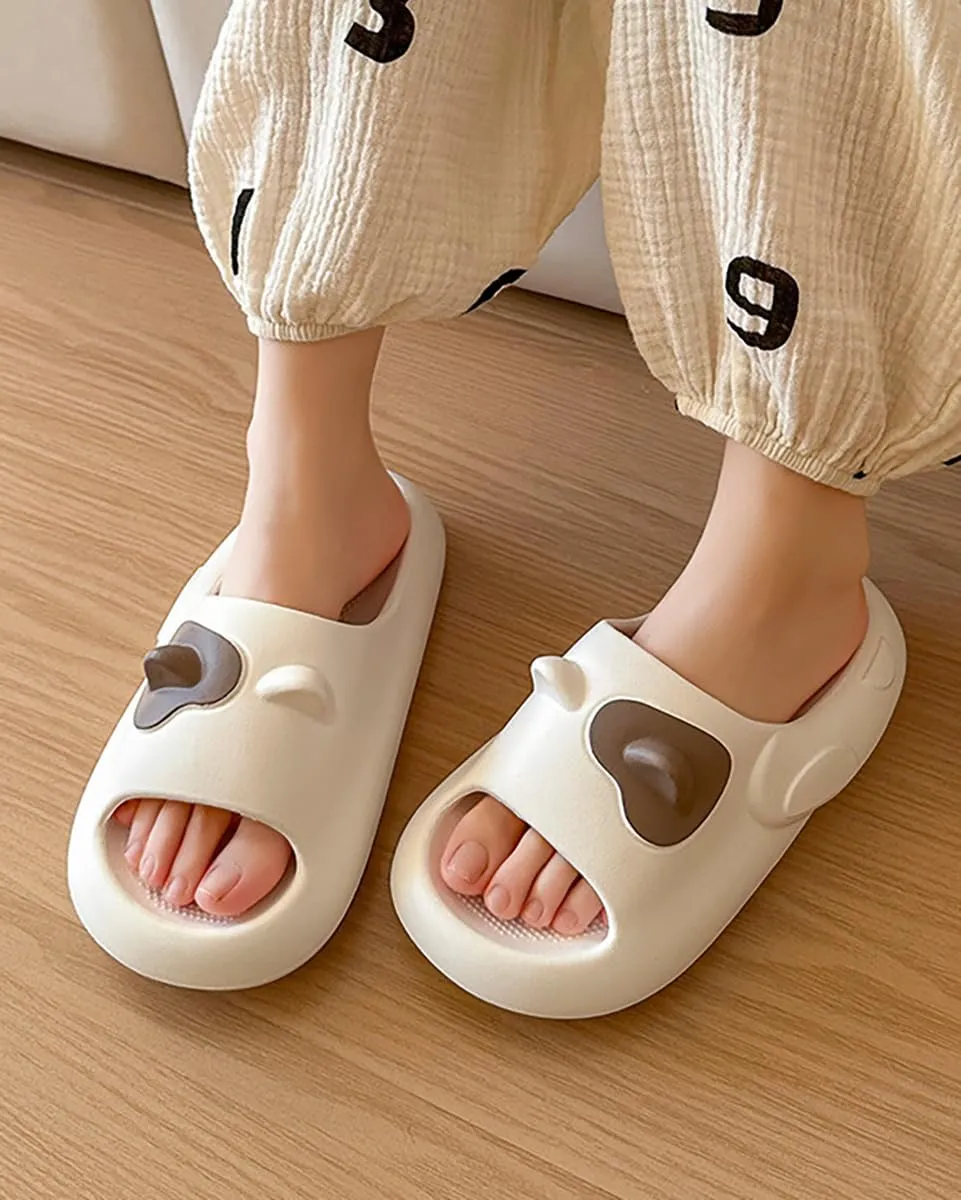 Epsion Women's Pillow Sandals Slides Cloud Cute Cartoon Bath Pool Gym Shower Slipper Lightweight EVA Anti-Slip Shoes