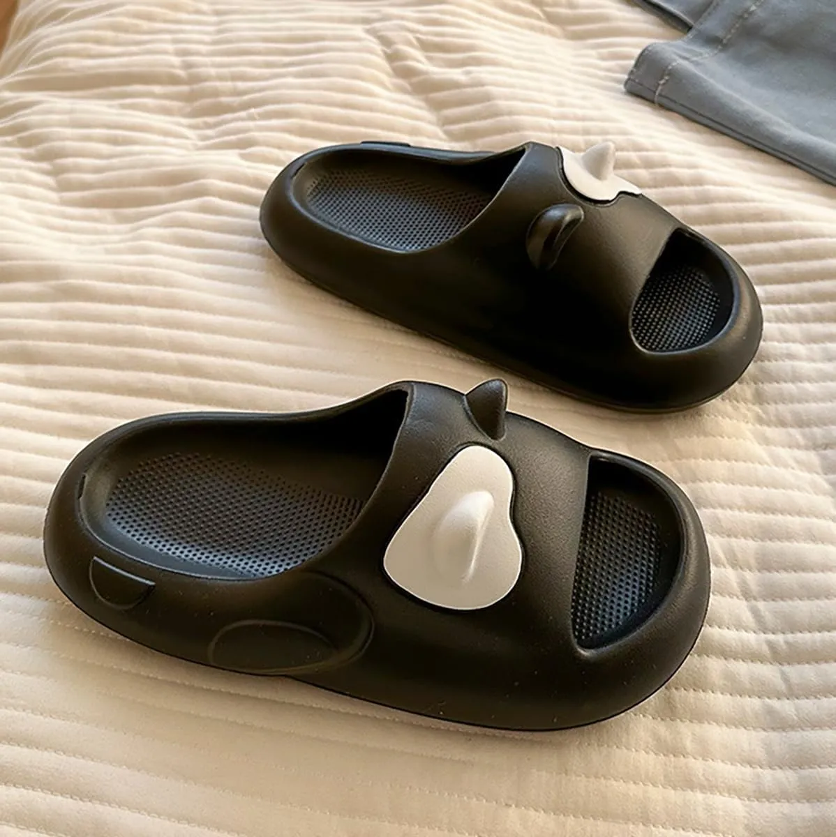 Epsion Women's Pillow Sandals Slides Cloud Cute Cartoon Bath Pool Gym Shower Slipper Lightweight EVA Anti-Slip Shoes