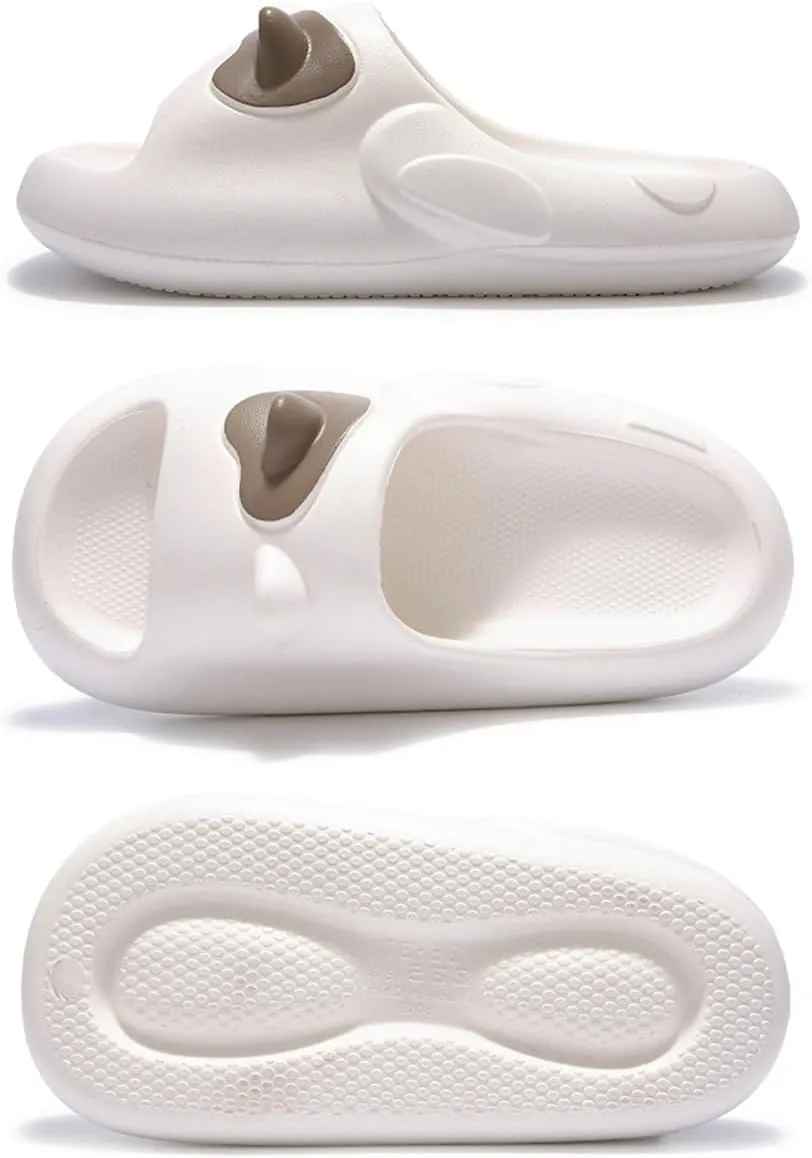 Epsion Women's Pillow Sandals Slides Cloud Cute Cartoon Bath Pool Gym Shower Slipper Lightweight EVA Anti-Slip Shoes
