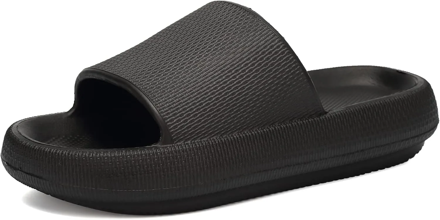 EQUICK Cloud Slides Pillow Slippers for Women and Men | Shower Slippers Bathroom Sandals | Ultra Soft | Cushioned Thick Sole | Indoor & Outdoor