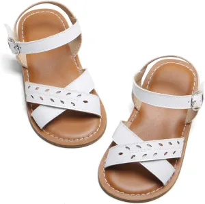 Felix & Flora Toddler Girl Sandals - Little Girl Easter Summer Dress Shoes Lightweight Open Toe Beach Holiday.