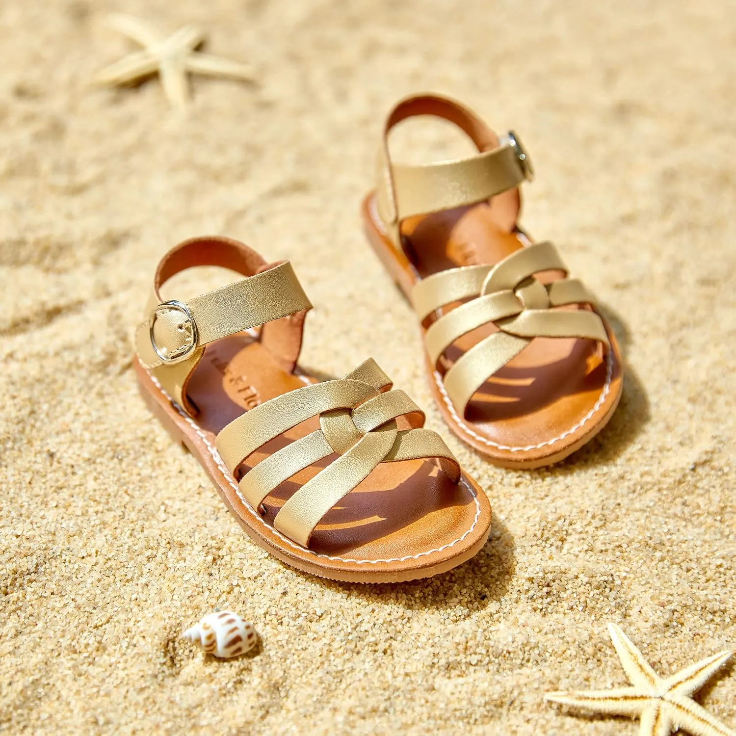 Felix & Flora Toddler Girl Sandals - Little Girl Easter Summer Dress Shoes Lightweight Open Toe Beach Holiday.