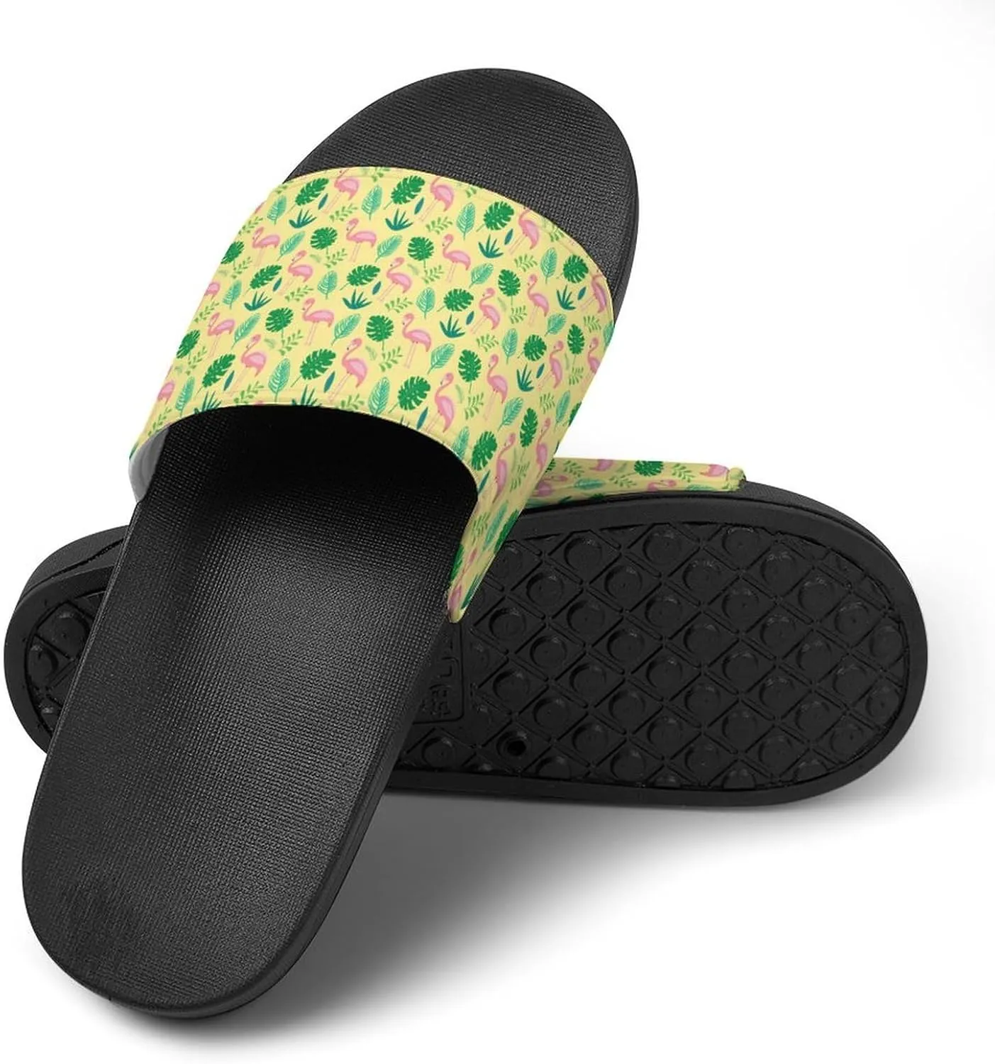 Flamingo PVC Home Slippers Men Womans Non Slip Bathroom Open Toe Shoes Lightweight Outdoor Sandals Summer Beach Slides