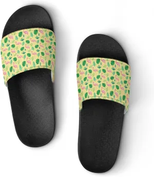 Flamingo PVC Home Slippers Men Womans Non Slip Bathroom Open Toe Shoes Lightweight Outdoor Sandals Summer Beach Slides