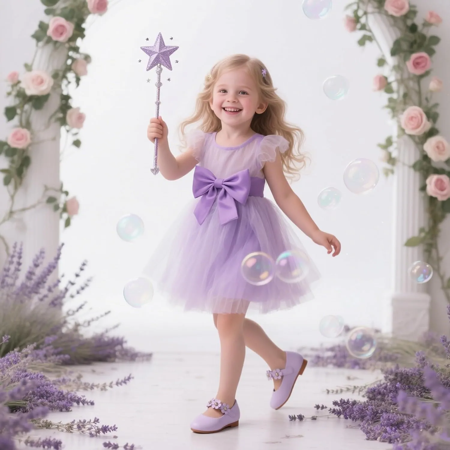 Flaryzone Toddler/Little Girls' Ballerina Flat Mary Jane Princess Dress Shoes - Wedding School Party