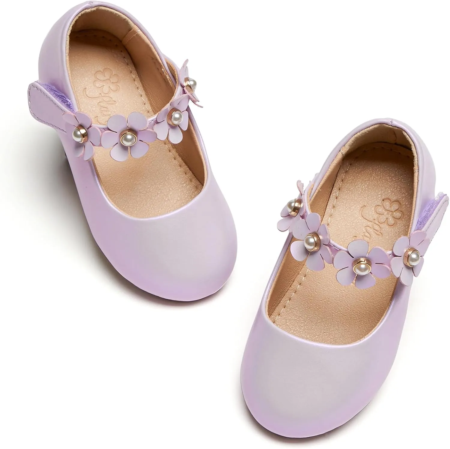 Flaryzone Toddler/Little Girls' Ballerina Flat Mary Jane Princess Dress Shoes - Wedding School Party