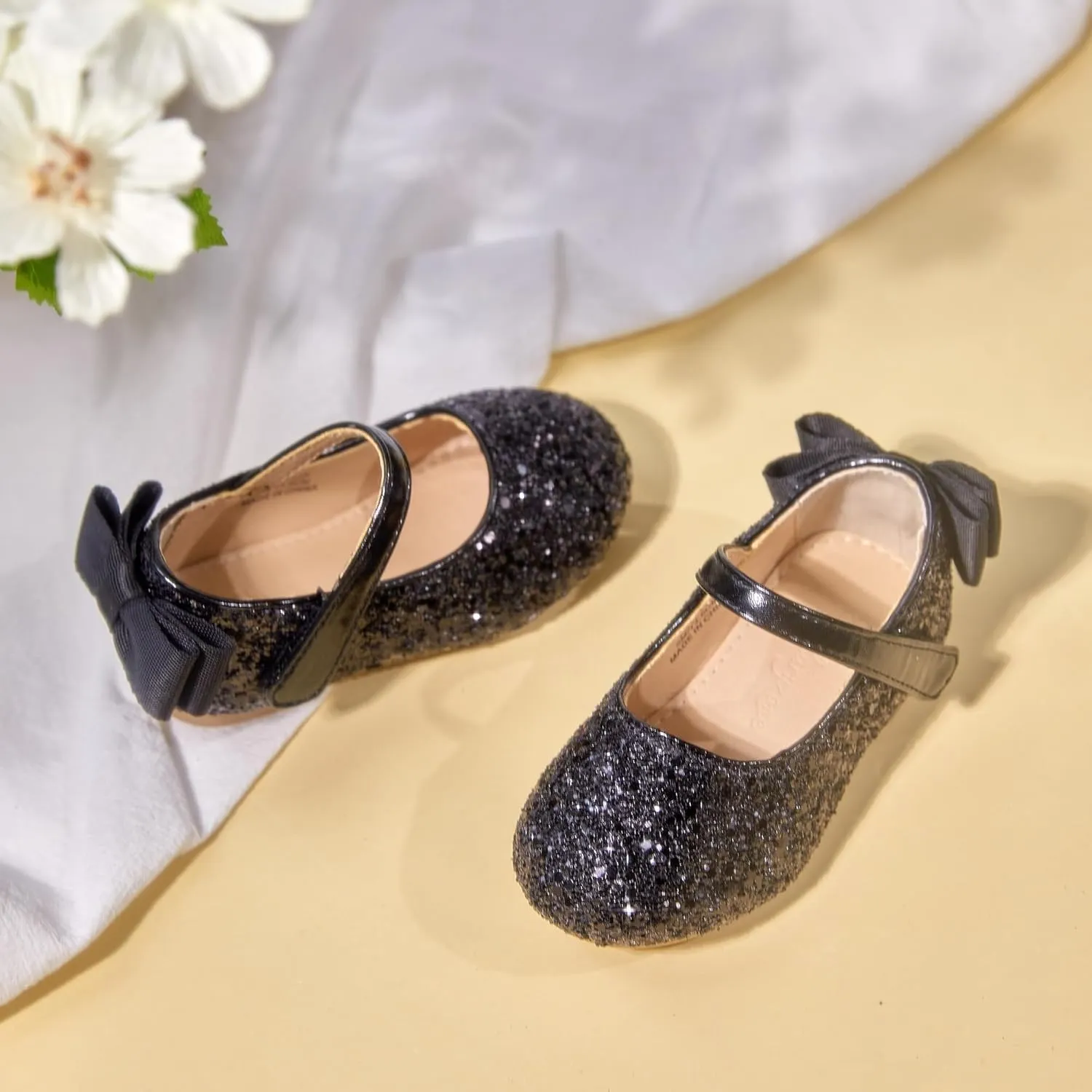 Flaryzone Toddler/Little Girls' Ballerina Flat Mary Jane Princess Dress Shoes - Wedding School Party