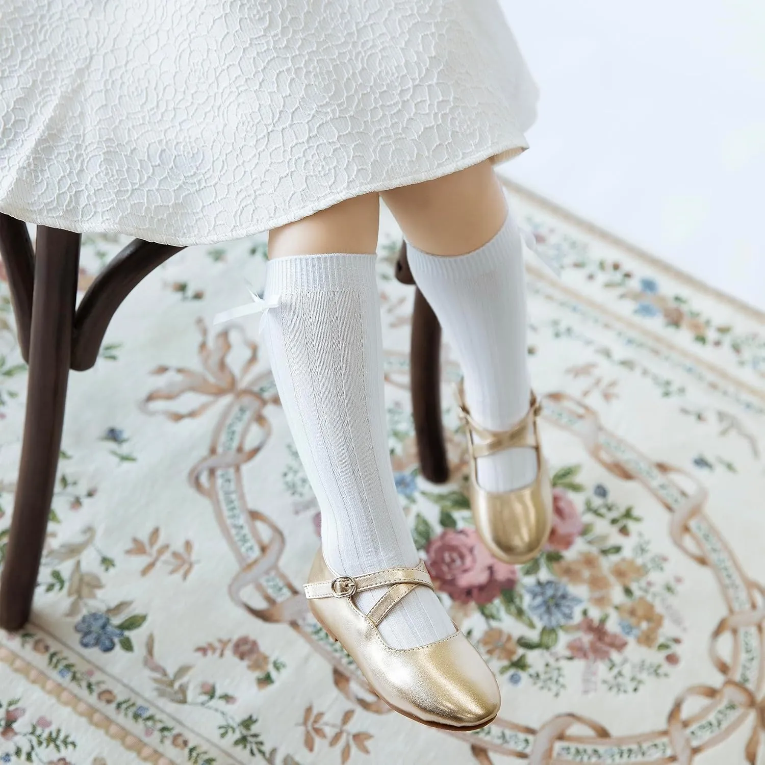 Flaryzone Toddler/Little Girls' Ballerina Flat Mary Jane Princess Dress Shoes - Wedding School Party