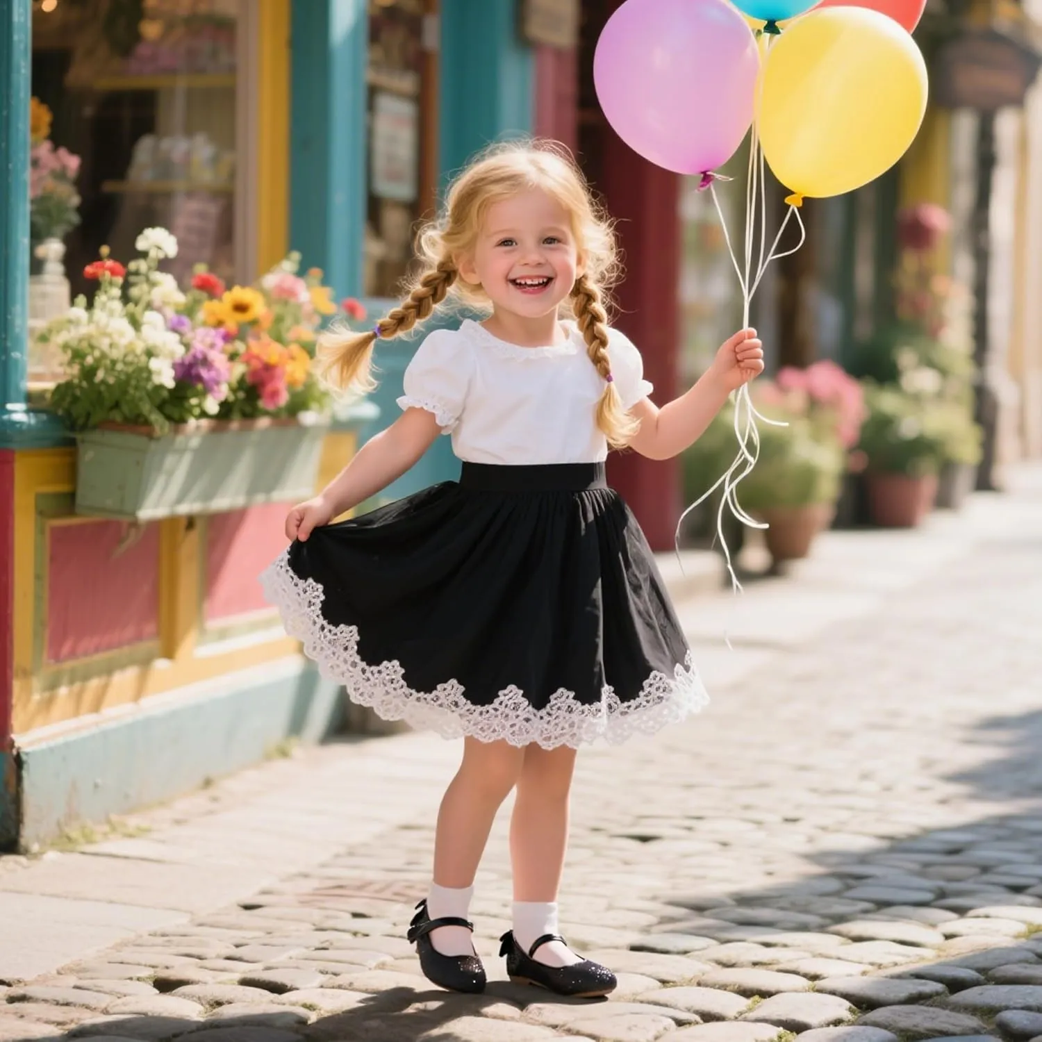 Flaryzone Toddler/Little Girls' Ballerina Flat Mary Jane Princess Dress Shoes - Wedding School Party