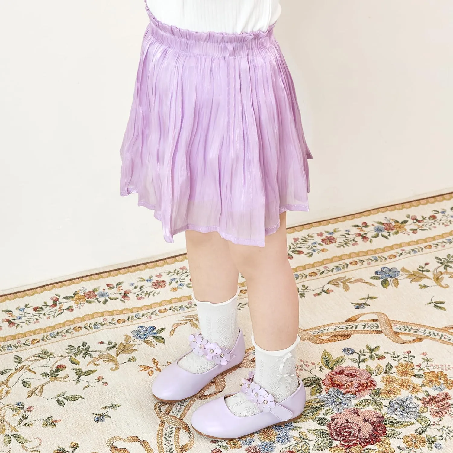 Flaryzone Toddler/Little Girls' Ballerina Flat Mary Jane Princess Dress Shoes - Wedding School Party