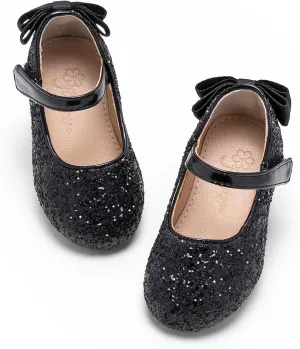 Flaryzone Toddler/Little Girls' Ballerina Flat Mary Jane Princess Dress Shoes - Wedding School Party
