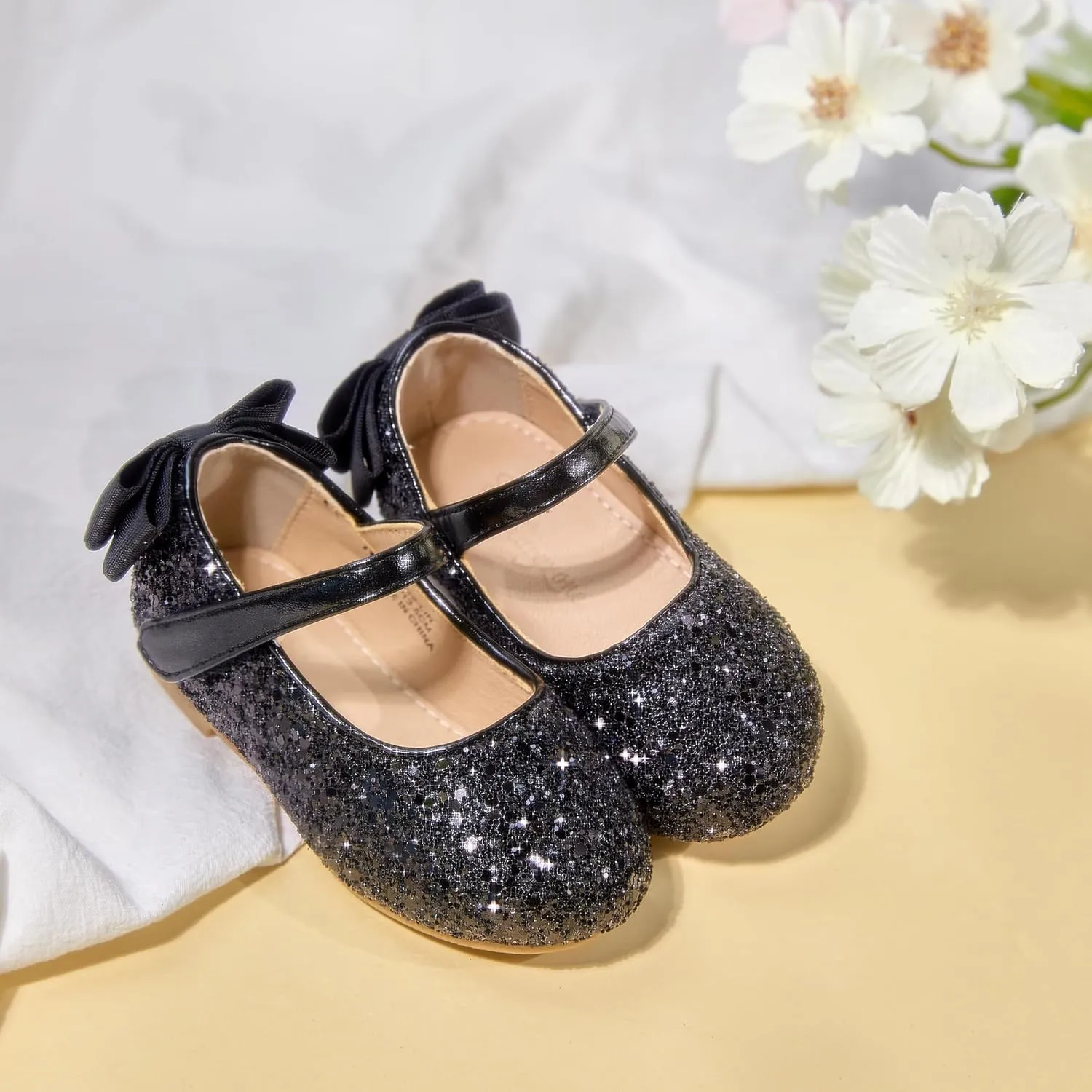 Flaryzone Toddler/Little Girls' Ballerina Flat Mary Jane Princess Dress Shoes - Wedding School Party