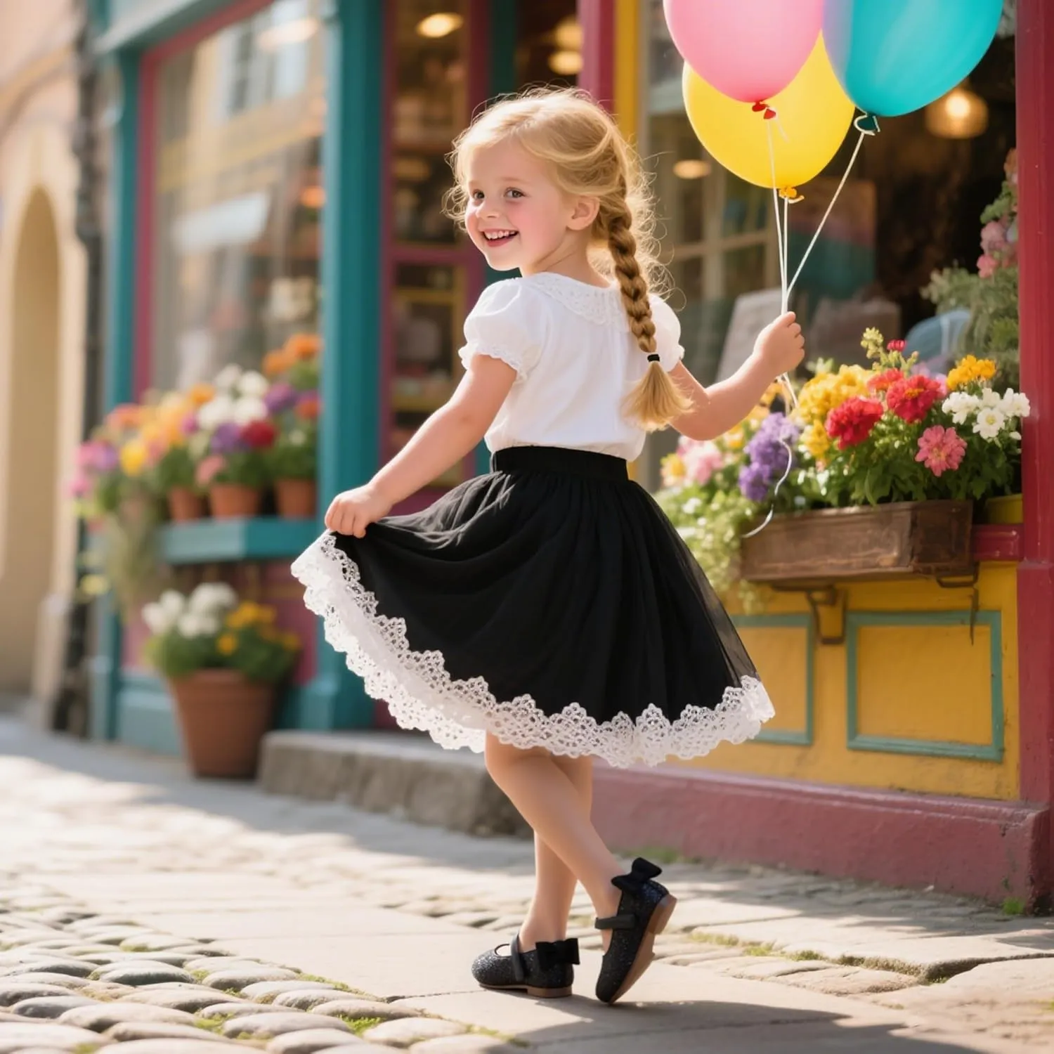 Flaryzone Toddler/Little Girls' Ballerina Flat Mary Jane Princess Dress Shoes - Wedding School Party