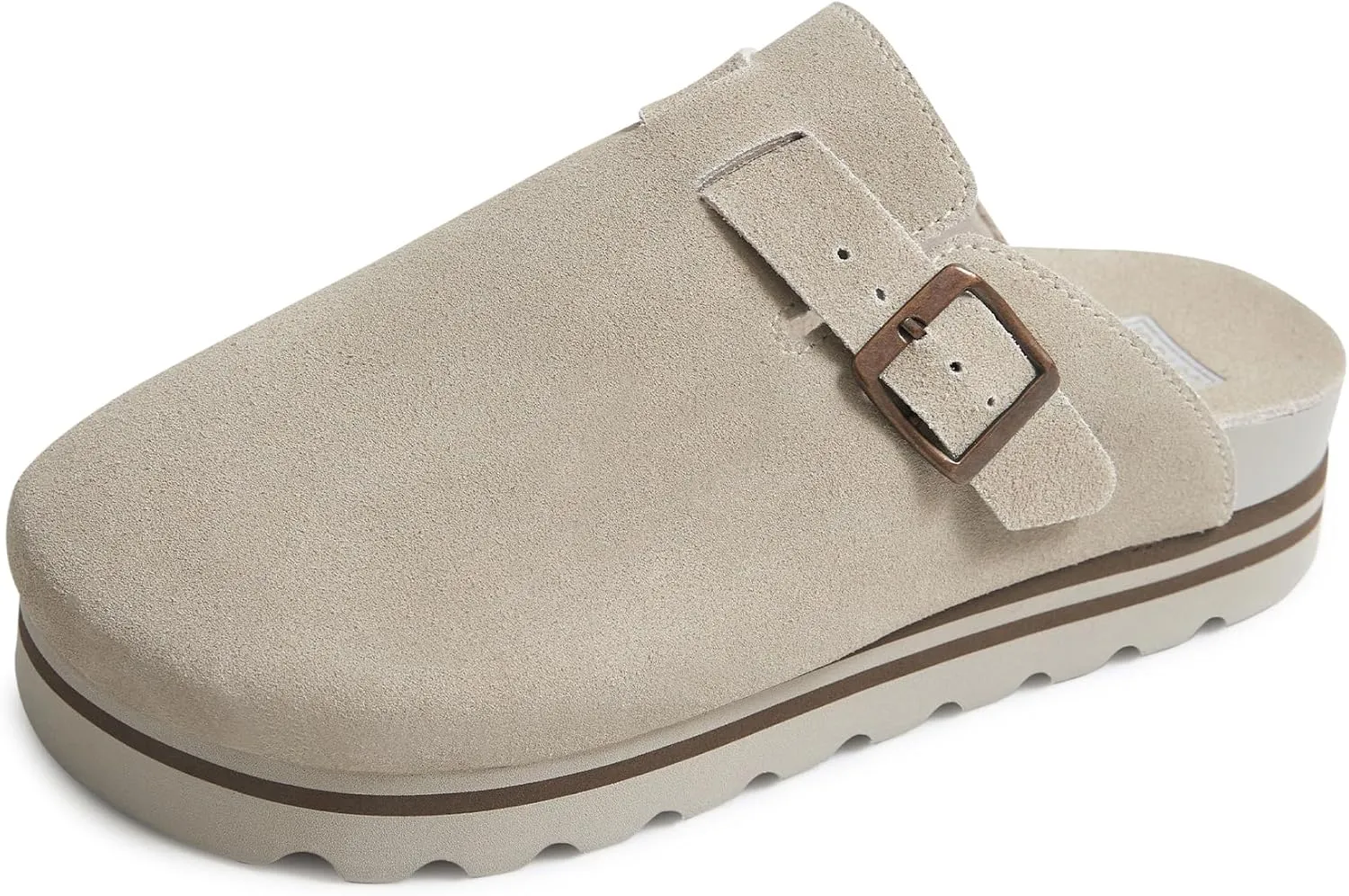 Flatform Platform Sandals Women Arch Support Beach Slides Orthotic Summer Causal Cork Footbed Adjustable Lightweight Thick Sole Comfortable Fashion Slip on Cushion Cute 2 Strap